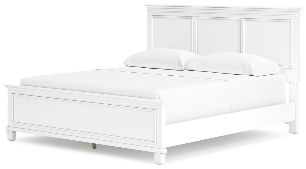 Fortman California King Panel Bed - White (3)