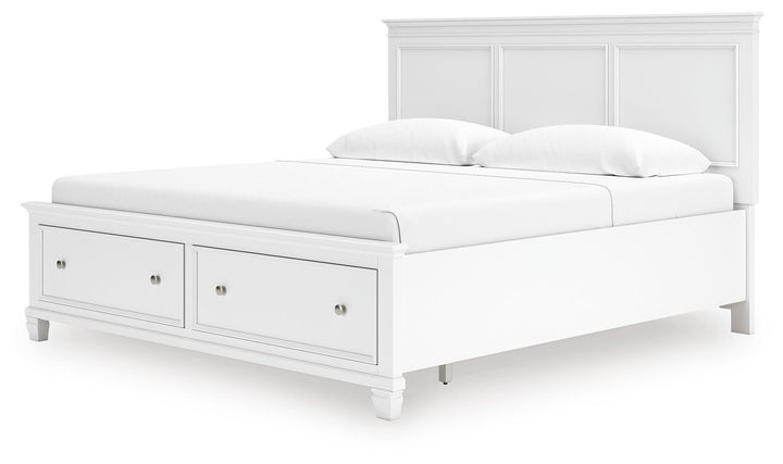 Fortman King Panel Storage Bed - White (5)