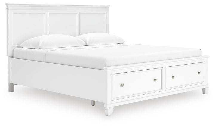Fortman King Panel Storage Bed - White (1)