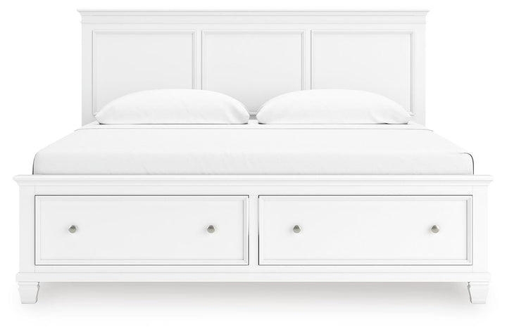 Fortman King Panel Storage Bed - White (4)