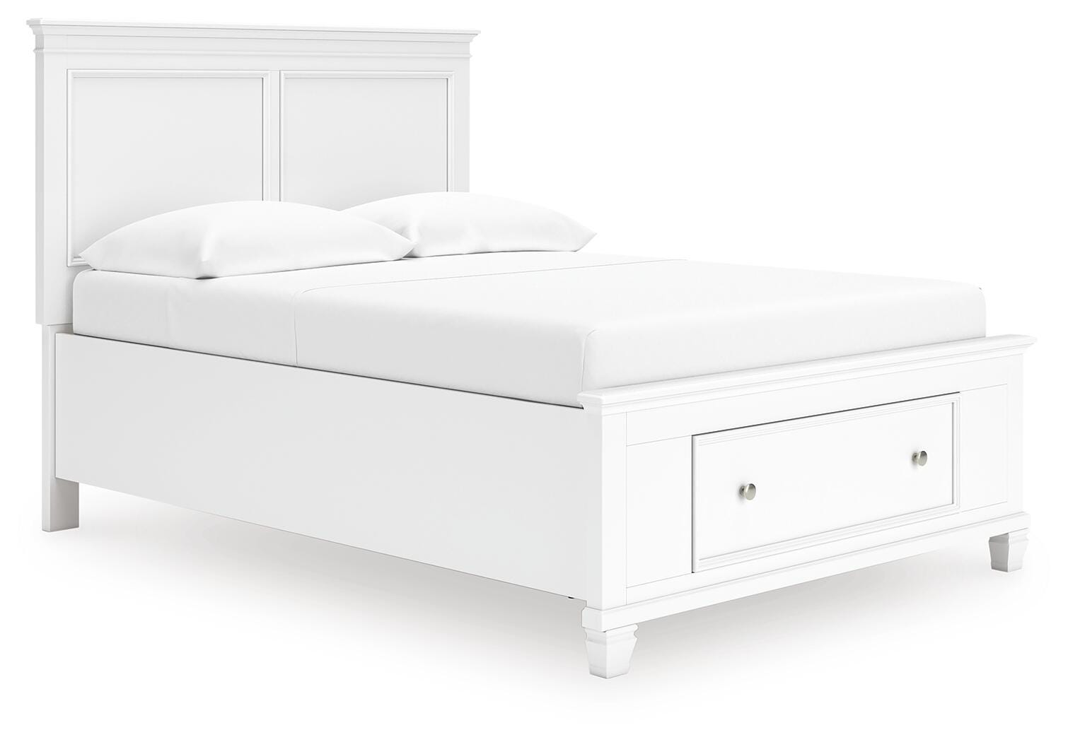 Fortman Full Panel Storage Bed - White (1)