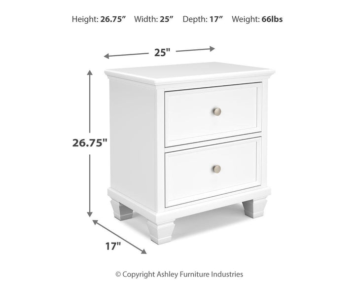 Fortman Queen Panel Bed, Dresser, Mirror and Nightstand - White (24)