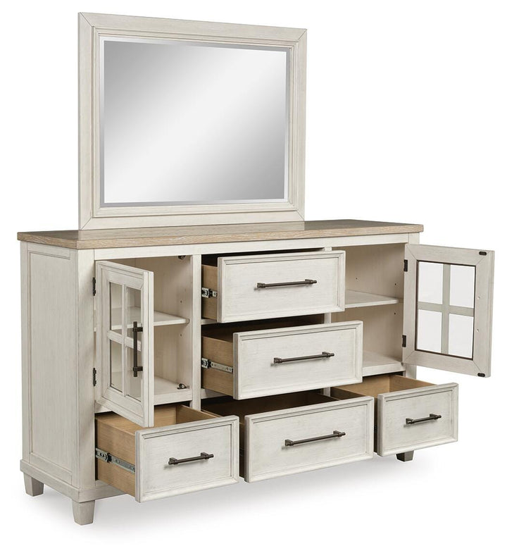 Shaybrock Dresser and Mirror - White (3)
