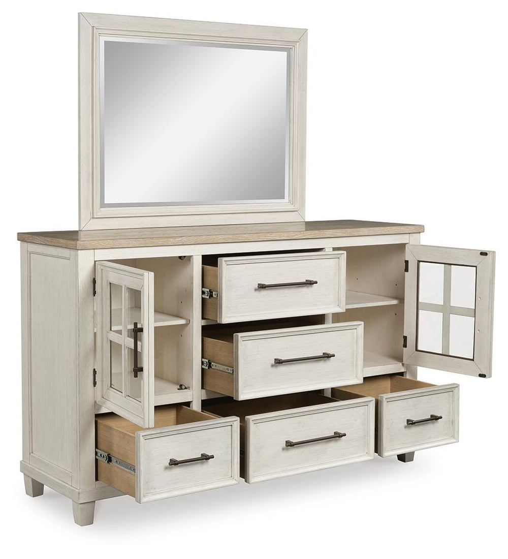 Shaybrock Dresser and Mirror - White (3)