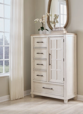 Shaybrock Door Chest - White