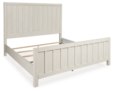 Shaybrock King Panel Bed - White - White