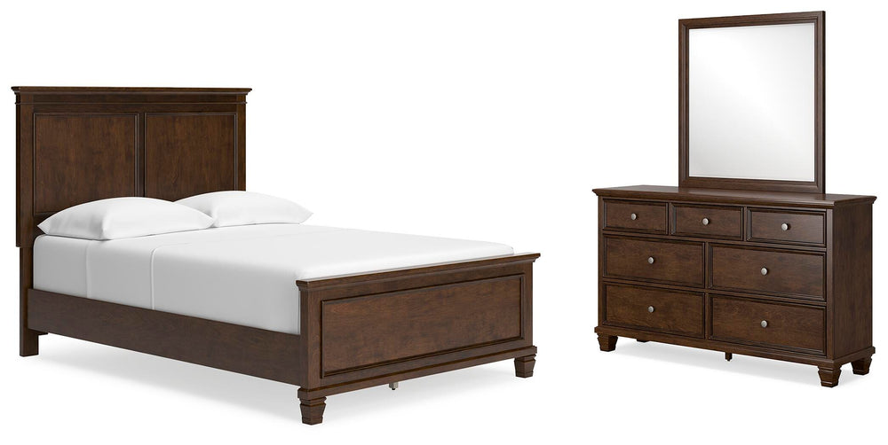 Danabrin Full Panel Bed, Dresser and Mirror - Brown (1)