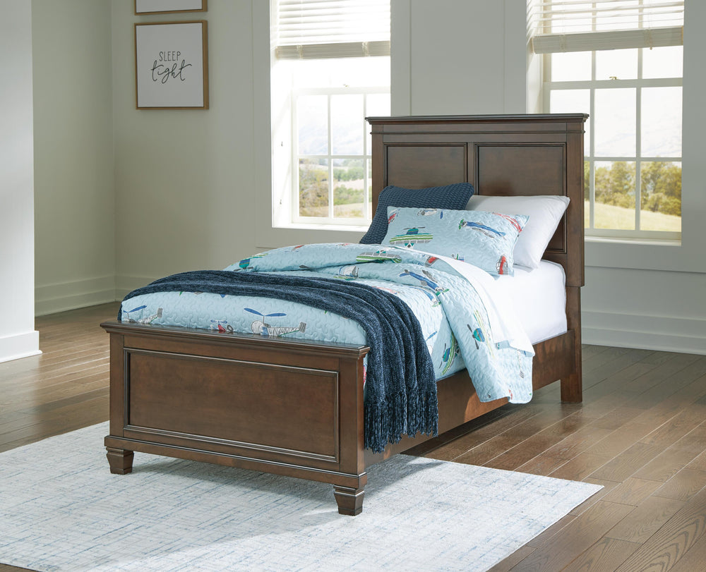 Danabrin Twin Panel Bed - Dark Brown (2)