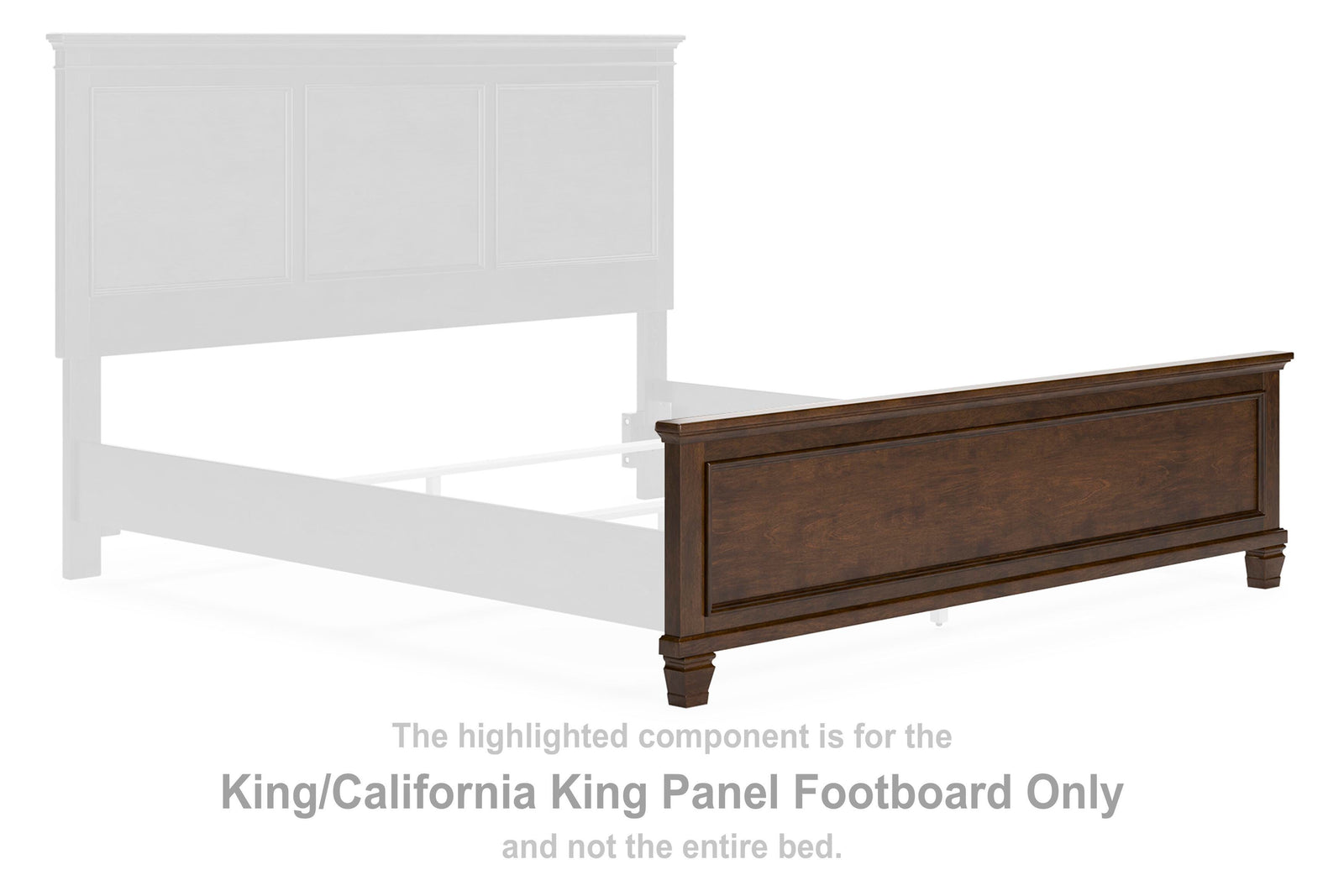 Danabrin King/California King Panel Footboard - Dark Brown (2)