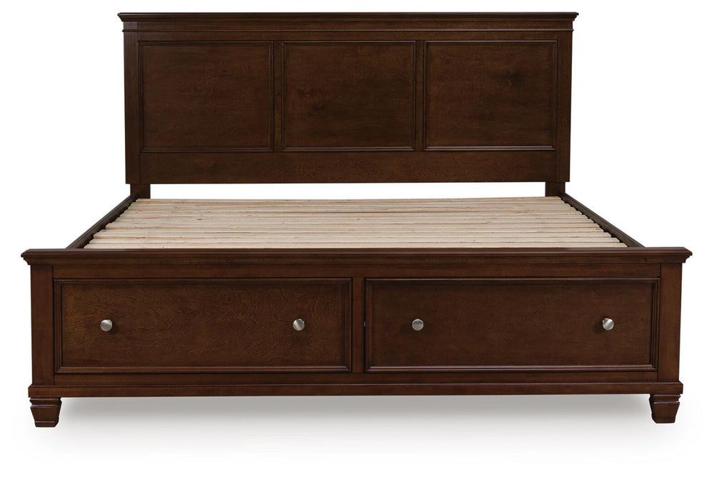 Danabrin King Panel Storage Bed - Dark Brown (3)