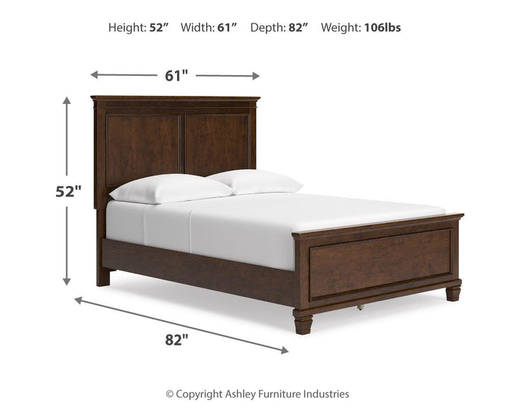 Danabrin Full Panel Bed, Dresser and Mirror - Brown (13)