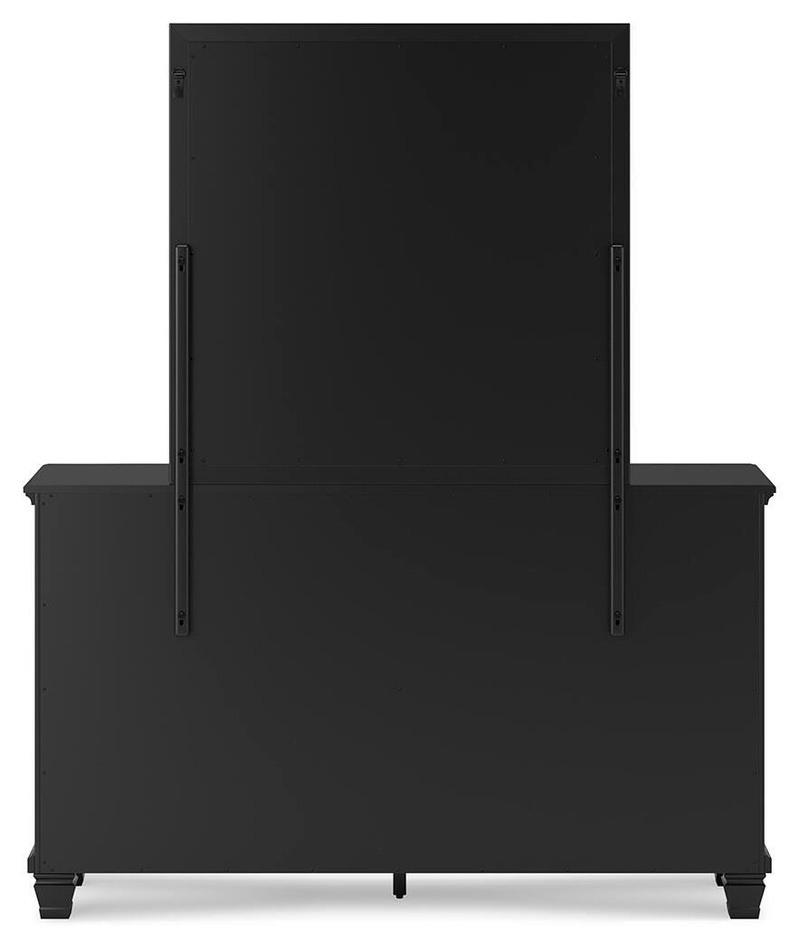 Lanolee Dresser and Mirror - Black (7)