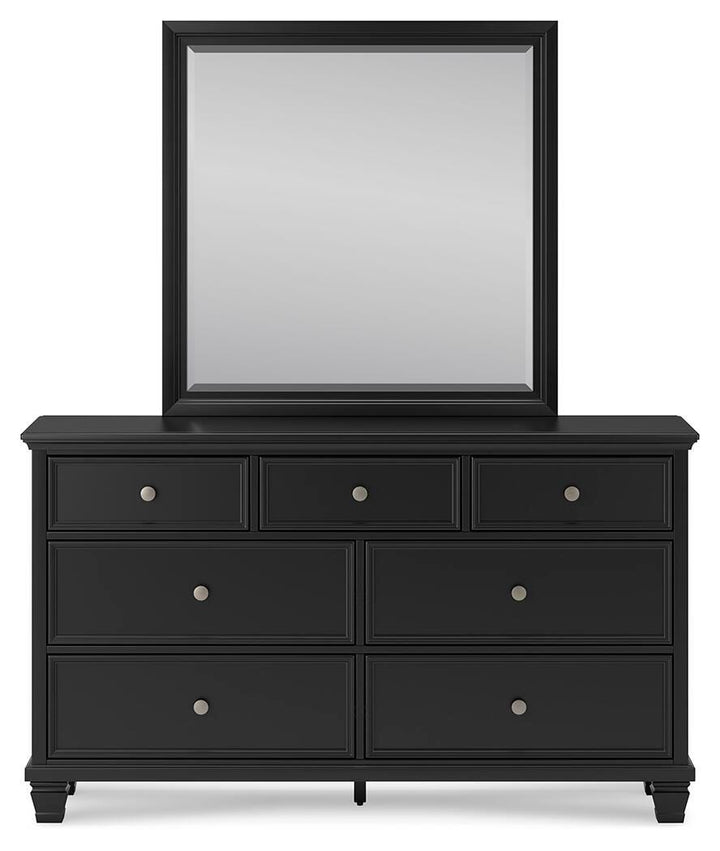 Lanolee Dresser and Mirror - Black (5)