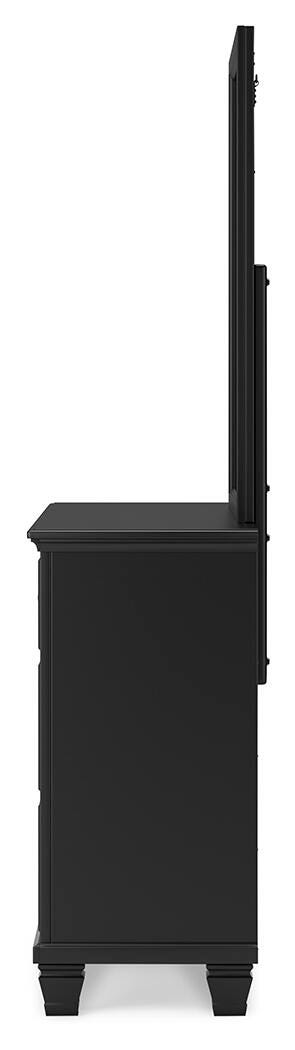 Lanolee Dresser and Mirror - Black (8)