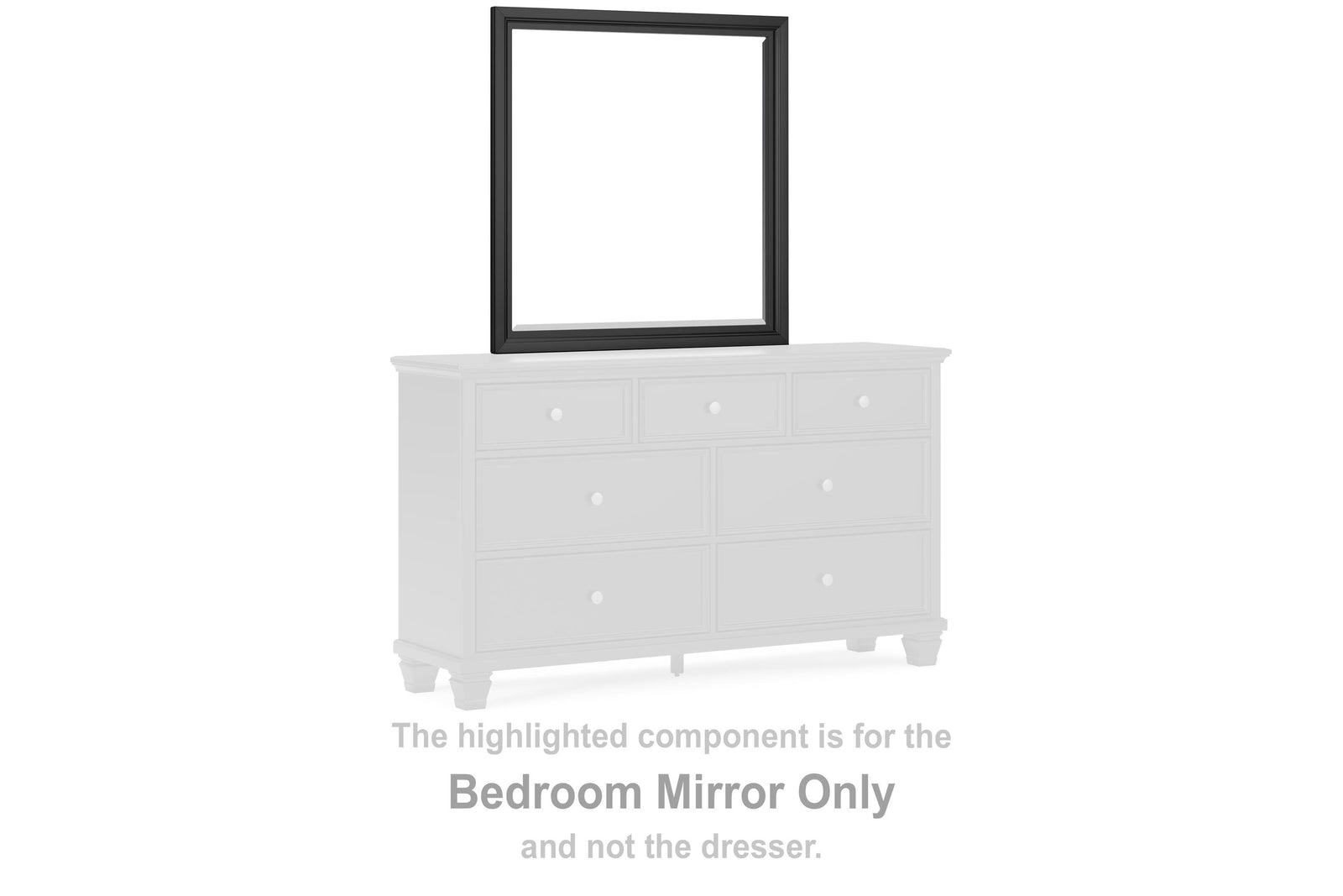Lanolee Bedroom Mirror - Black (2)