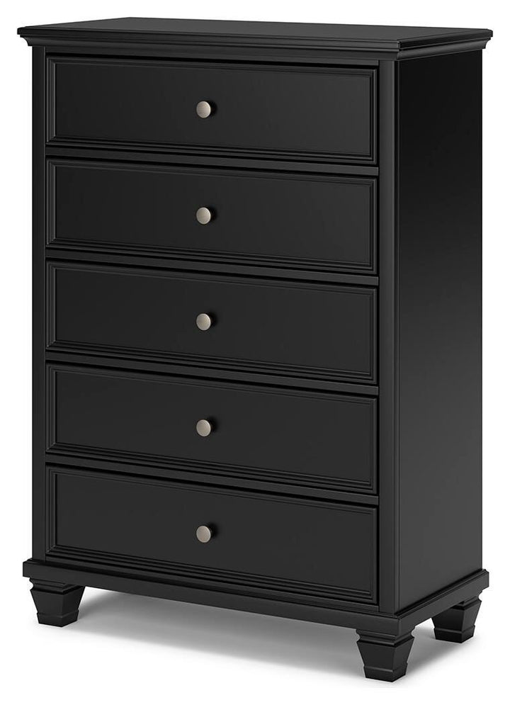 Lanolee Chest of Drawers - Black (3)