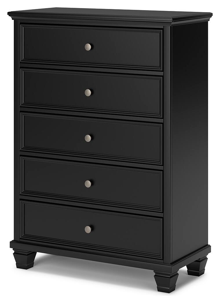 Lanolee Chest of Drawers - Black (3)