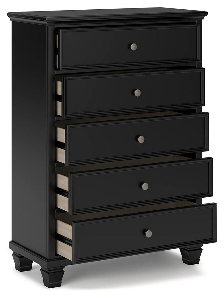Lanolee Chest of Drawers - Black (4)
