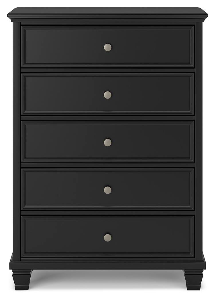 Lanolee Chest of Drawers - Black (6)