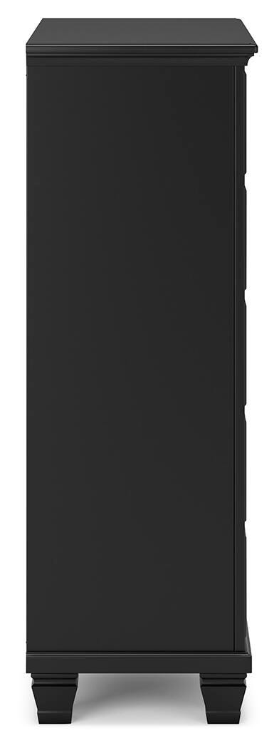 Lanolee Chest of Drawers - Black (8)