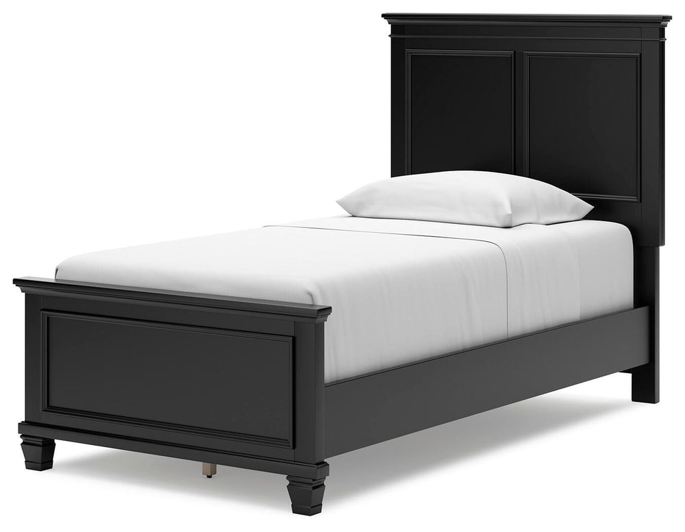 Lanolee Twin Panel Bed - Black (4)