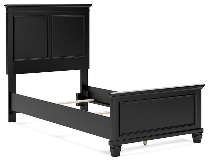 Lanolee Twin Panel Bed - Black (3)