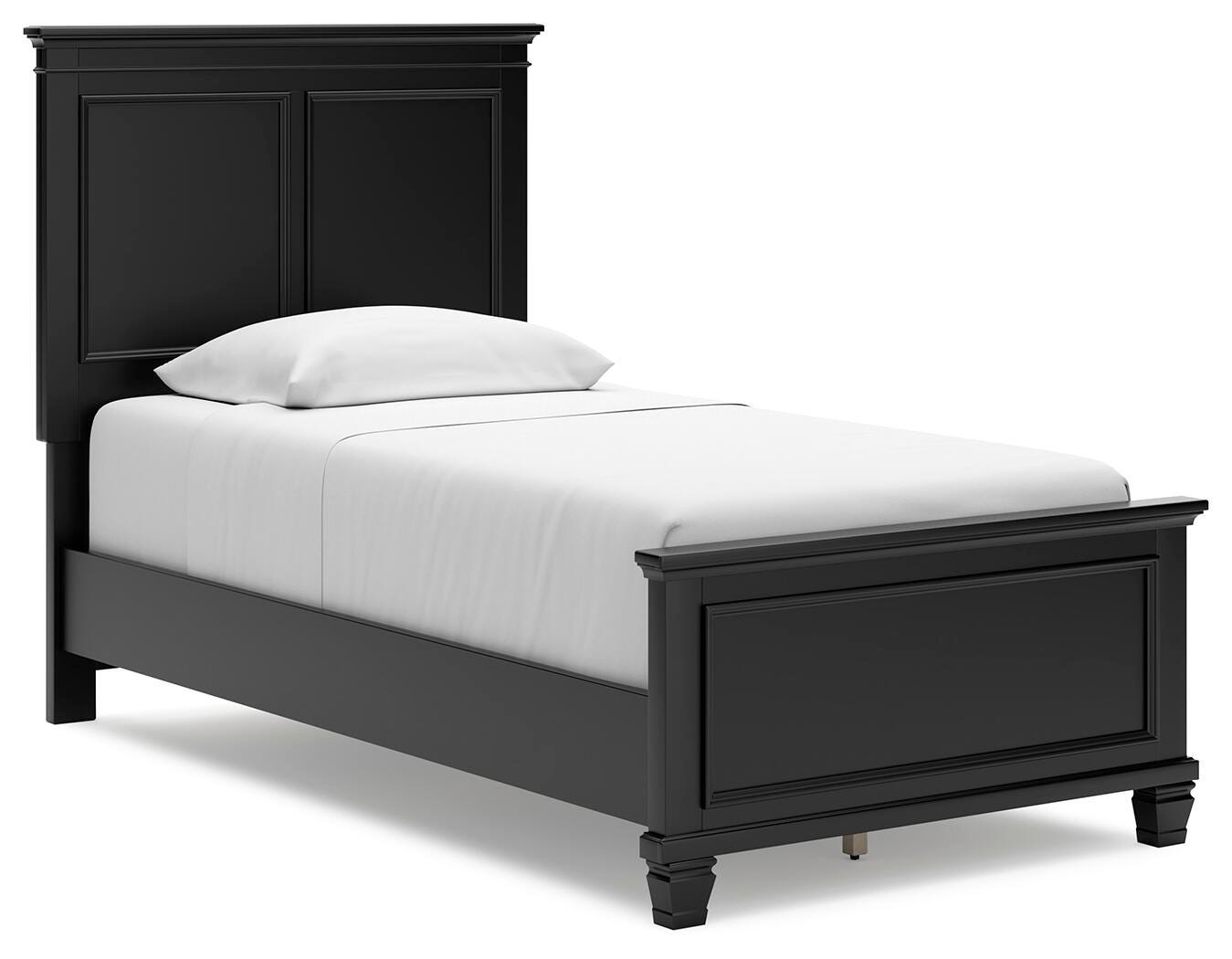 Lanolee Twin Panel Bed - Black (1)