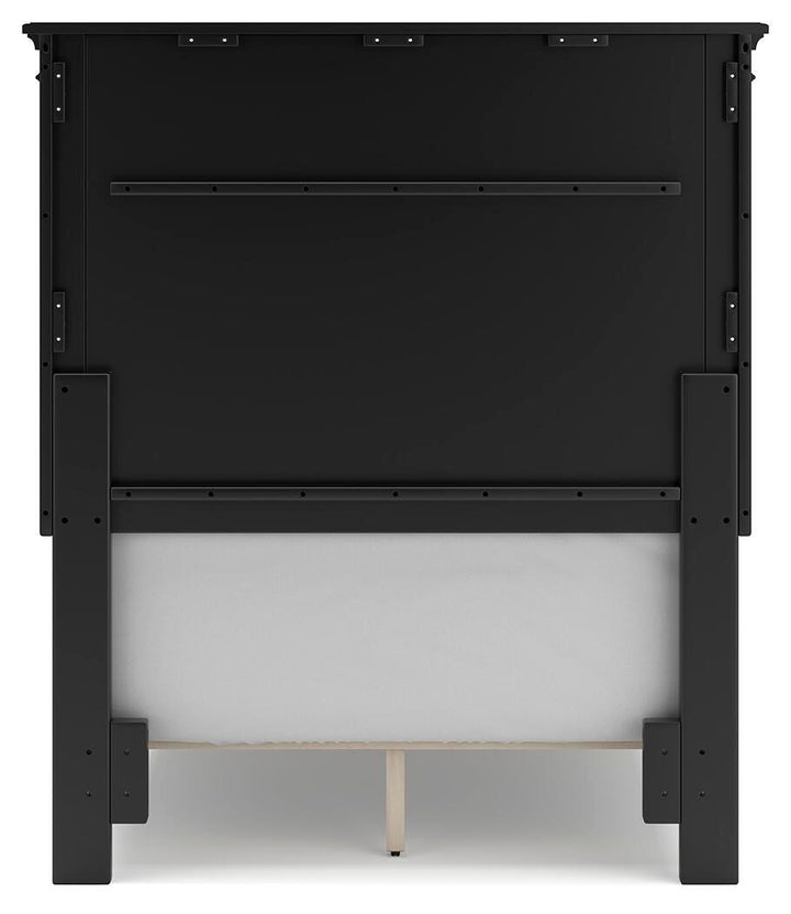 Lanolee Twin Panel Bed - Black (7)