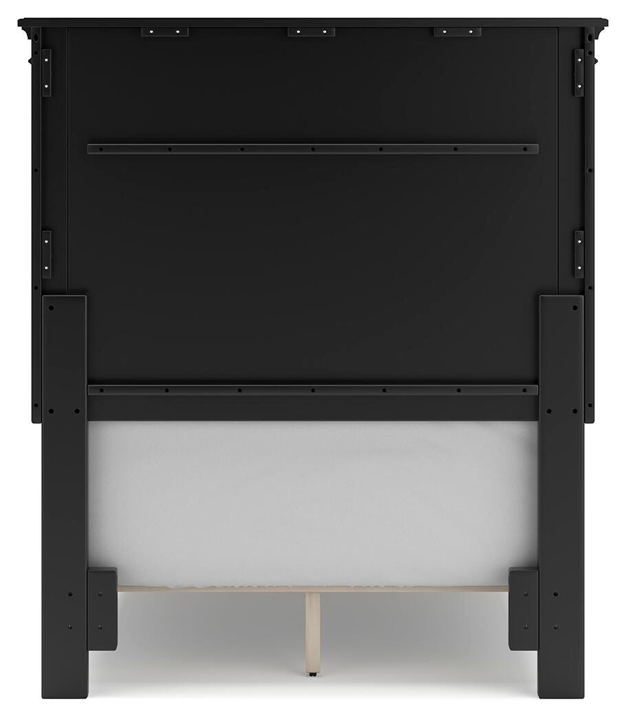 Lanolee Twin Panel Bed - Black (7)