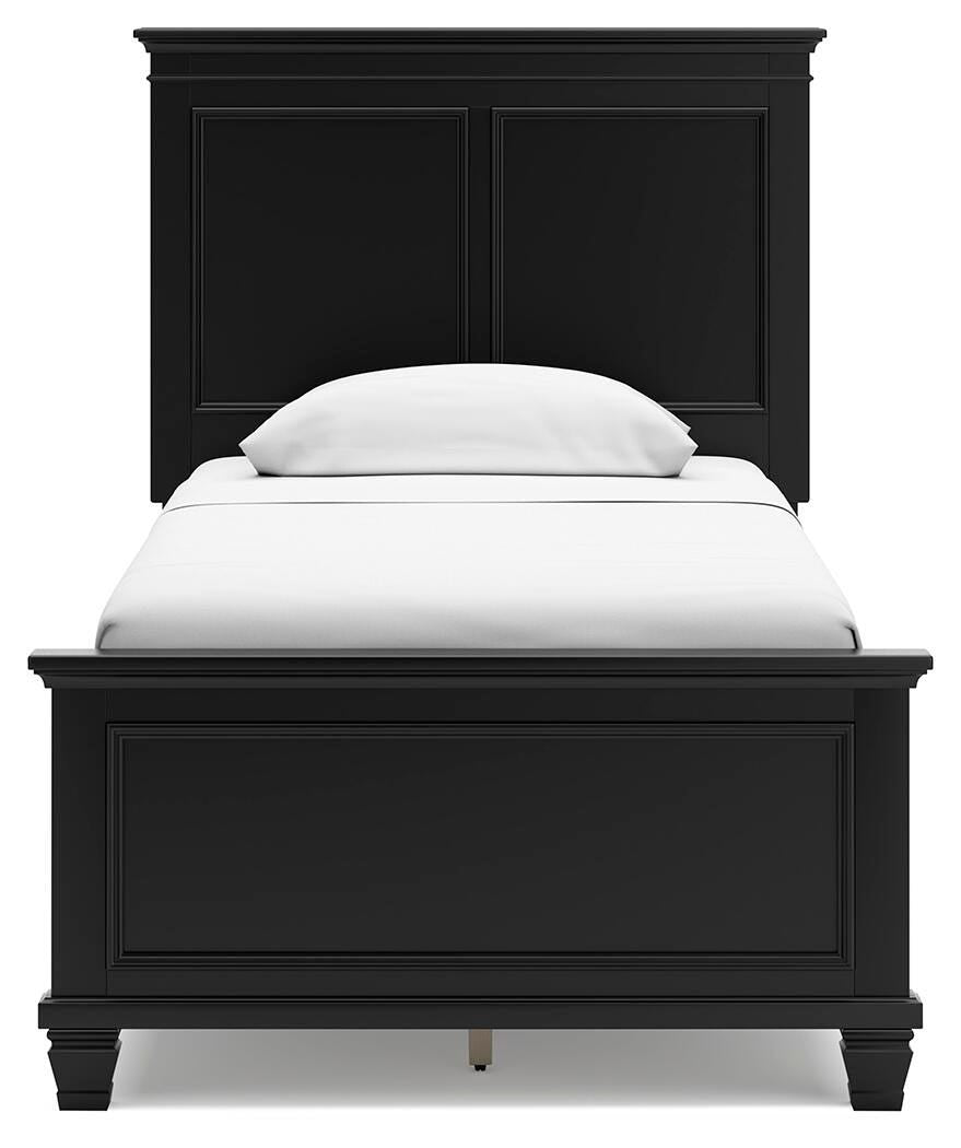 Lanolee Twin Panel Bed - Black (5)