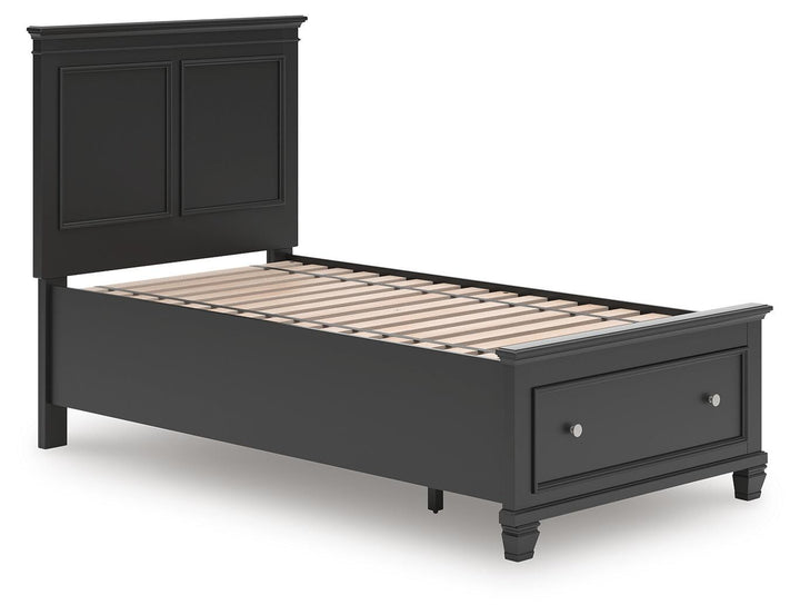 Lanolee Twin Panel Storage Bed - Black (4)