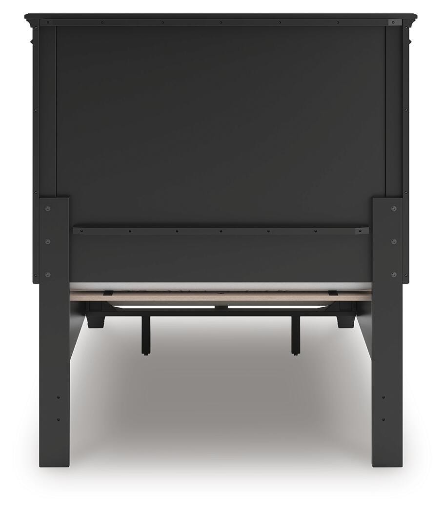 Lanolee Twin Panel Storage Bed - Black (8)