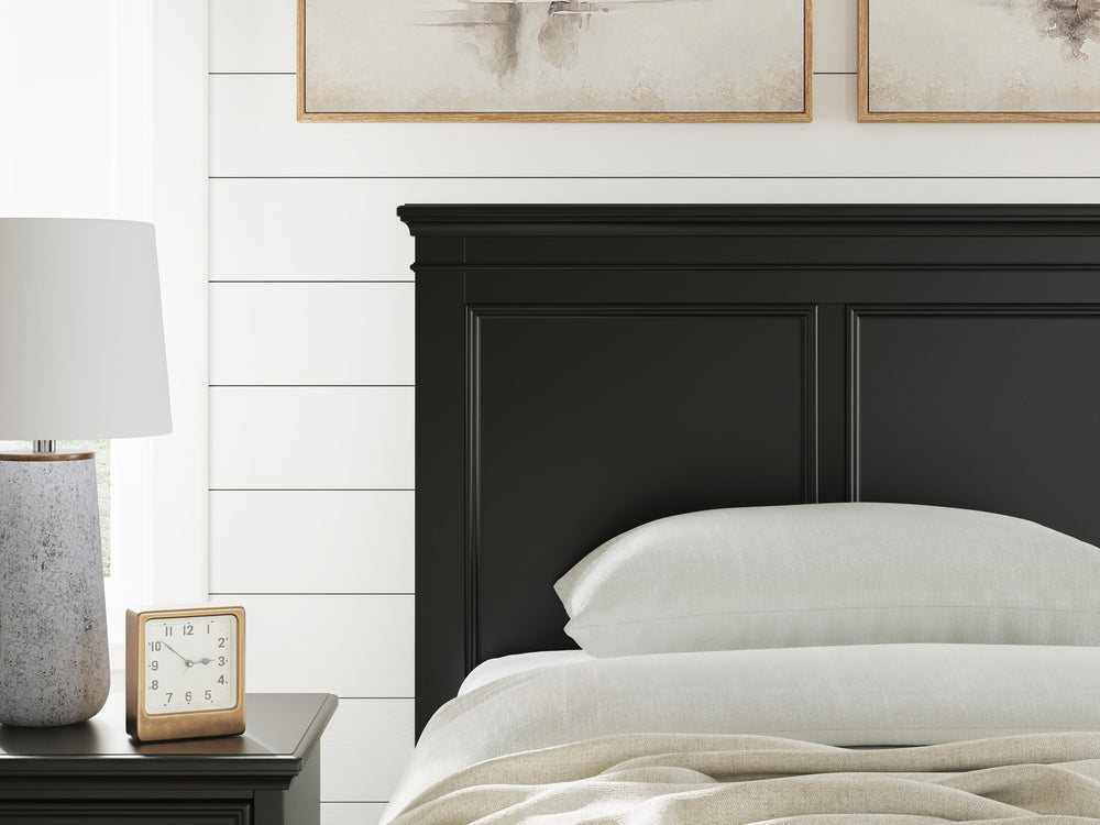Lanolee Twin Panel Storage Bed - Black (10)