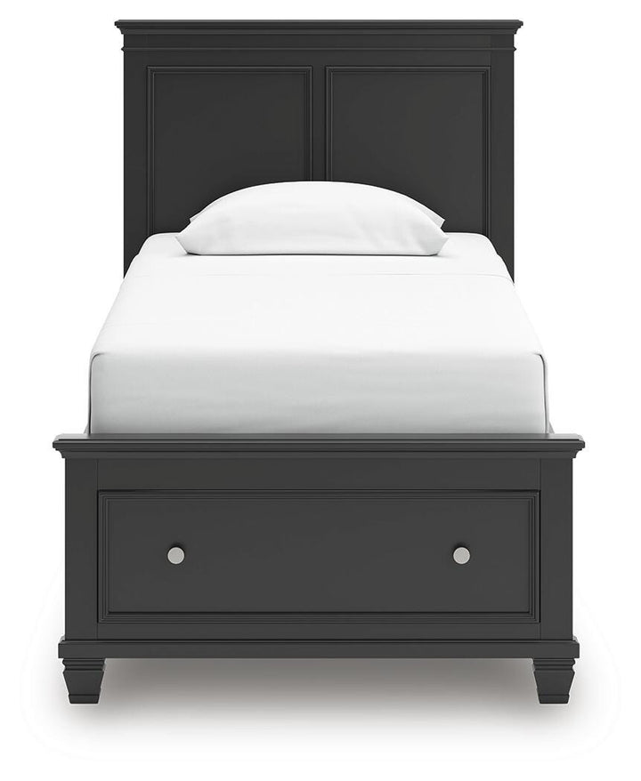Lanolee Twin Panel Storage Bed - Black (5)