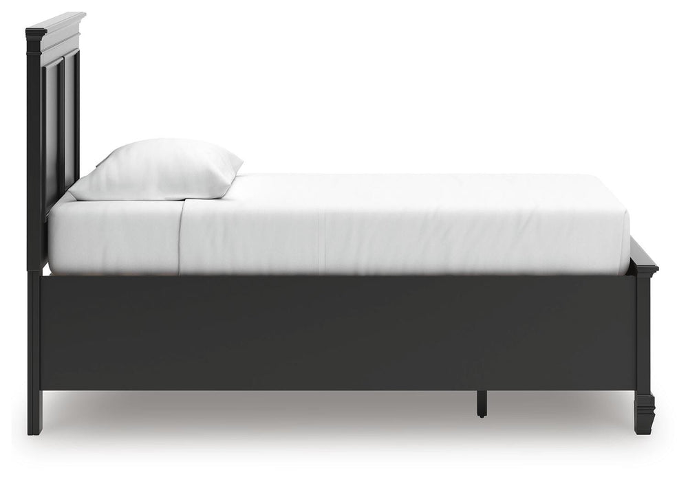Lanolee Twin Panel Storage Bed - Black (7)