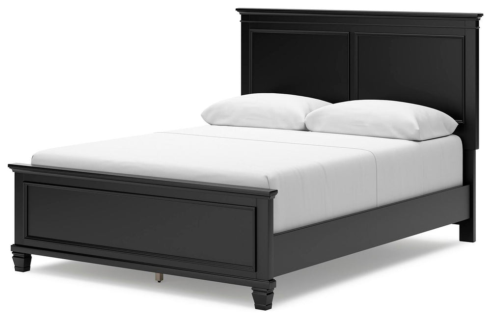 Lanolee Queen Panel Bed - Black (3)