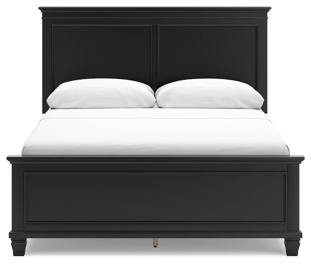 Lanolee Queen Panel Bed - Black (4)