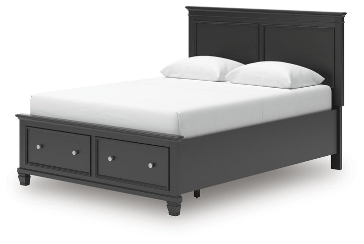 Lanolee Queen Panel Storage Bed - Black (6)
