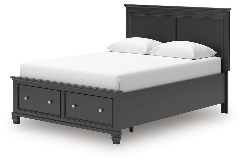 Lanolee Queen Panel Storage Bed - Black (6)