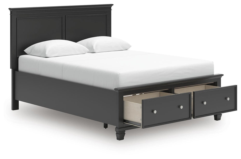 Lanolee Queen Panel Storage Bed - Black (3)
