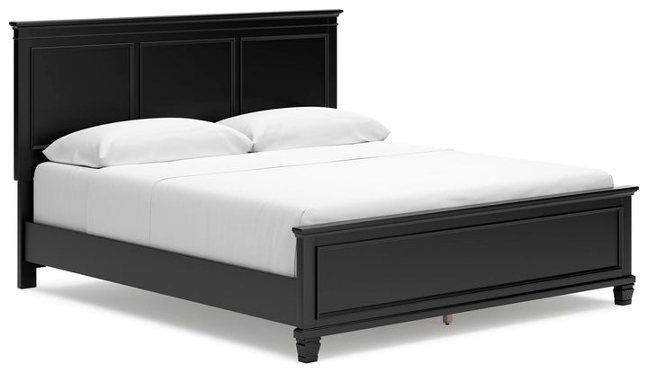 Lanolee California King Panel Bed - Black (1)