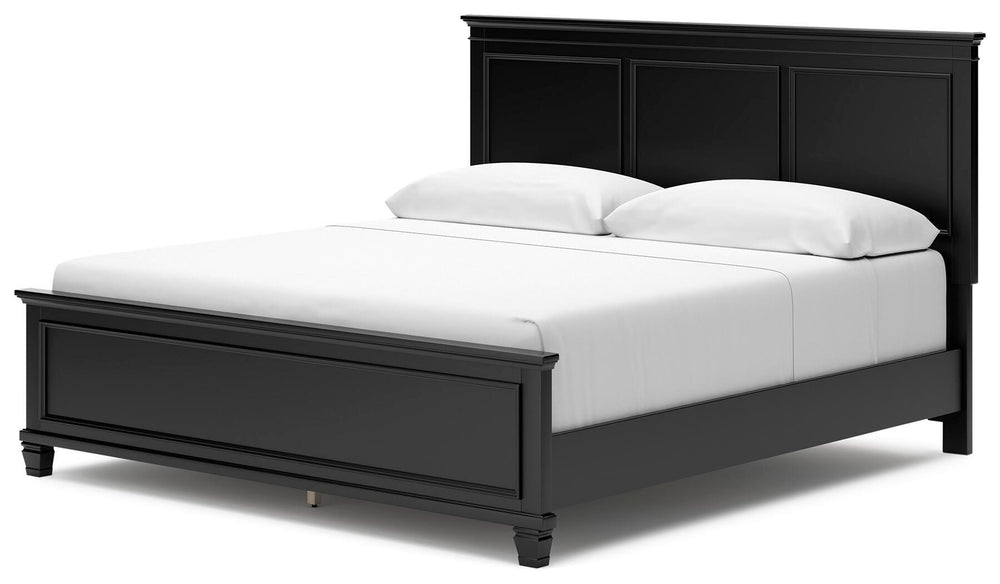 Lanolee King Panel Bed - Black (4)