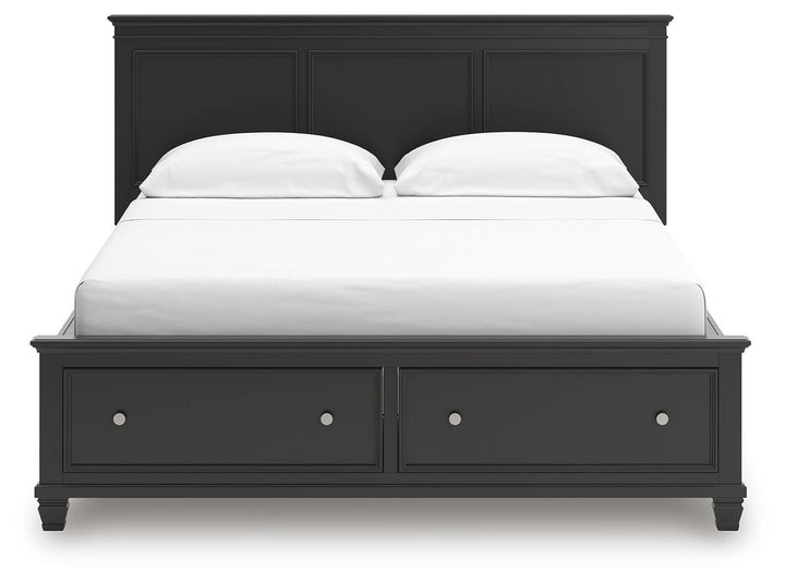 Lanolee California King Panel Storage Bed - Black (5)