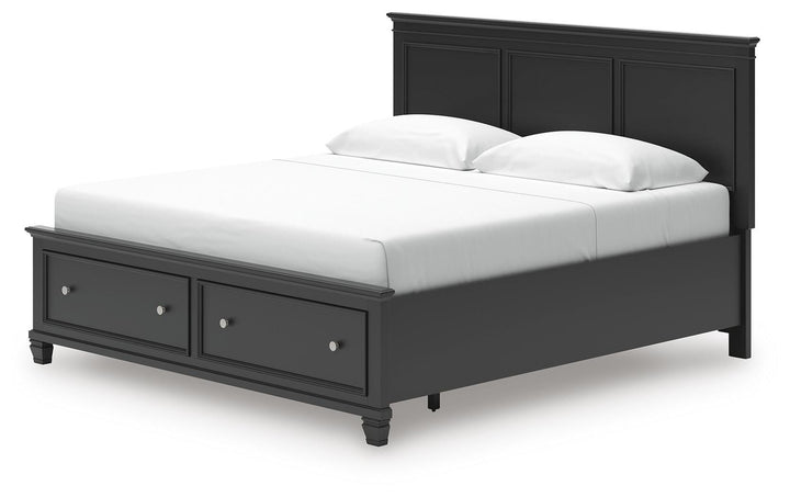 Lanolee King Panel Storage Bed - Black (6)