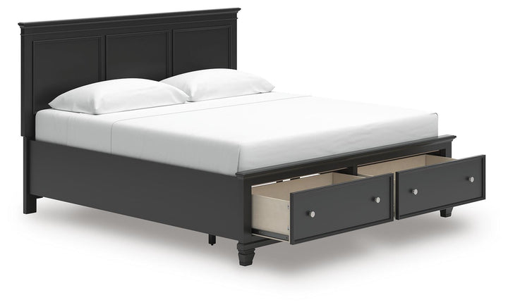 Lanolee King Panel Storage Bed - Black (3)