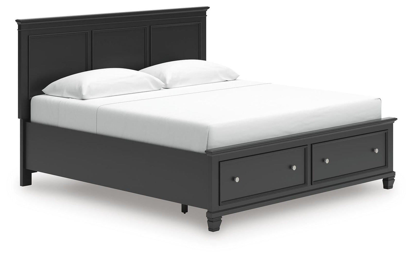 Lanolee King Panel Storage Bed - Black (1)