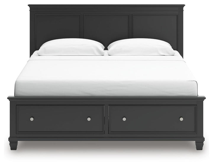 Lanolee King Panel Storage Bed - Black (5)
