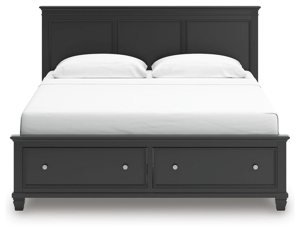 Lanolee King Panel Storage Bed - Black (5)