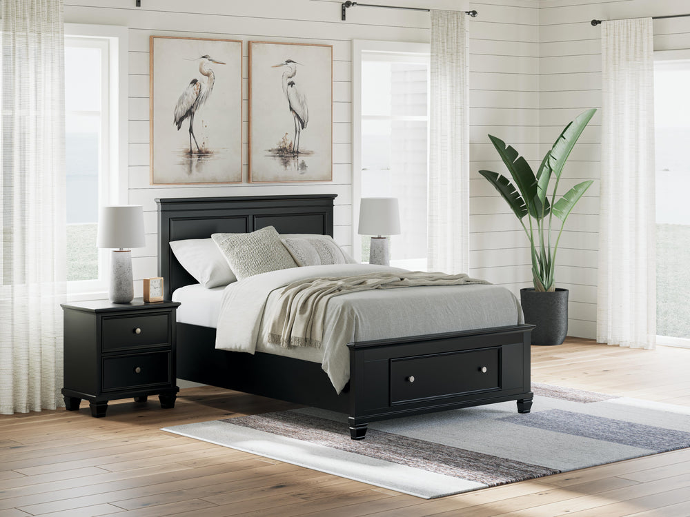 Lanolee Full Panel Storage Bed - Black (2)