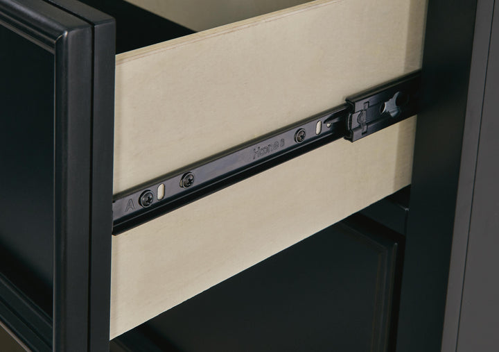 Lanolee Dresser and Mirror - Black (9)